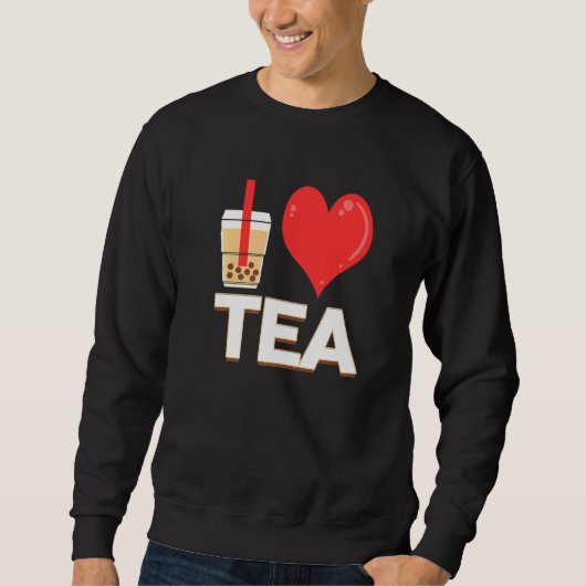 Ich liebe Bubble Tea Bubble Tea Sweatshirt (Vorderseite)