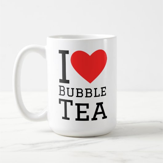 Ich liebe Bubble Tea Kaffeetasse (Links)