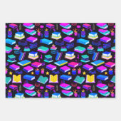 Ich Liebe Bücher farbenfroh Geschenkpapier Set (Vorderseite 2)