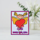 Ich Liebe Bücher für Kinder Postkarte (Stehend Vorderseite)