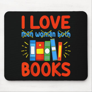 Ich liebe Bücher Lustiges Aroace Leser Buchliebhab Mousepad