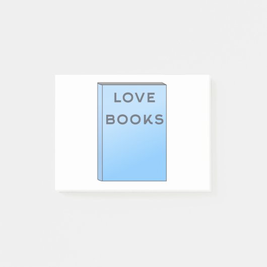Ich liebe Bücher Post-it Klebezettel (Vorderseite)