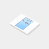 Ich liebe Bücher Post-it Klebezettel (angewinkelt)