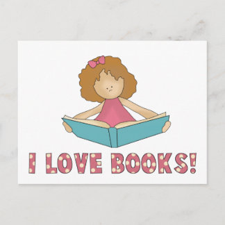 Ich Liebe Bücher! Postkarte
