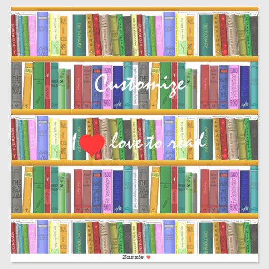 Ich Liebe, Bücher Thunder_Cove lesen Aufkleber (Blatt)