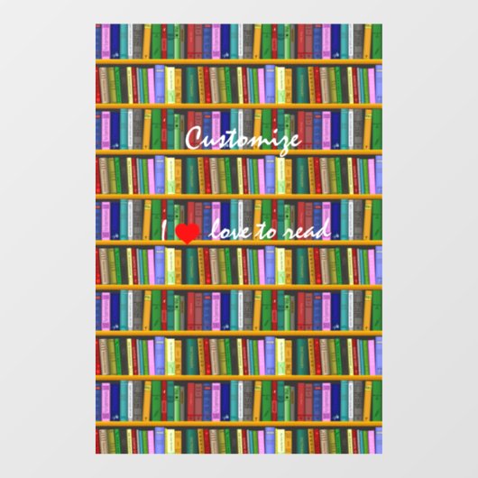 Ich Liebe, Bücher Thunder_Cove lesen Fensteraufkleber (Blatt)