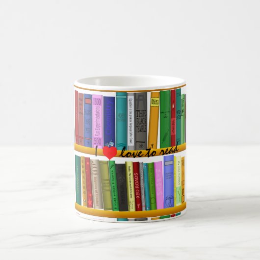 Ich Liebe, Bücher Thunder_Cove lesen Kaffeetasse (Mittel)