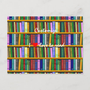 Ich Liebe, Bücher Thunder_Cove lesen Postkarte