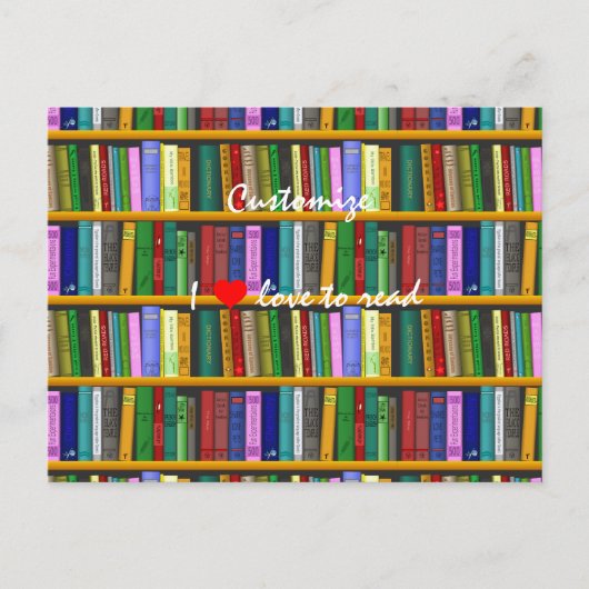 Ich Liebe, Bücher Thunder_Cove lesen Postkarte (Vorderseite)