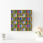 Ich Liebe, Bücher Thunder_Cove lesen Quadratische Wanduhr (Zuhause)