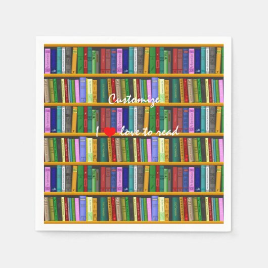 Ich Liebe, Bücher Thunder_Cove lesen Serviette (Vorderseite)