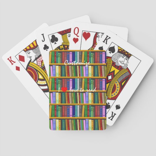 Ich Liebe, Bücher Thunder_Cove lesen Spielkarten (Rückseite)