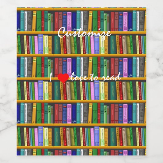 Ich Liebe, Bücher Thunder_Cove lesen Weinetikett (Einzelnes Label)