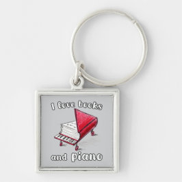 Ich Liebe Bücher und Klavier, authentische Freehan Schlüsselanhänger
