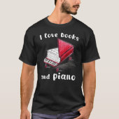 Ich Liebe Bücher und Klavier, authentische Freehan T-Shirt (Vorderseite)