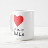 Ich liebe Buckelwal Kaffeetasse (Vorderseite Links)