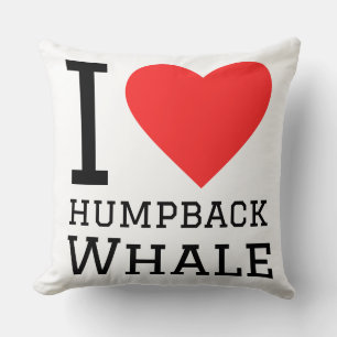 Ich liebe Buckelwale Kissen