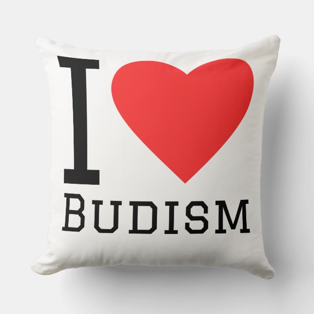 Ich liebe Buddhismus Kissen (Vorderseite)