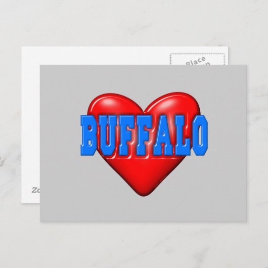 Ich liebe Buffalo Postkarte (Vorne/Hinten)