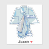 Ich Liebe bügelt lustiges Eisen Aufkleber (Blatt)