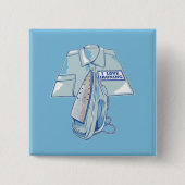 Ich Liebe bügelt lustiges Eisen Button (Vorderseite)