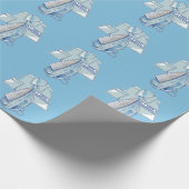 Ich Liebe bügelt lustiges Eisen Geschenkpapier (Ecke)