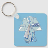 Ich Liebe bügelt lustiges Eisen Schlüsselanhänger (Vorderseite)