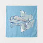 Ich Liebe bügelt lustiges Eisen Wandteppich (Vorderseite (Horizontal))