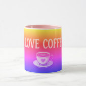 Ich liebe bunte Kaffee Tasse (Zentrum)