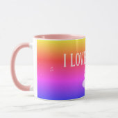 Ich liebe bunte Kaffee Tasse (Links)
