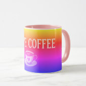 Ich liebe bunte Kaffee Tasse (VorderseiteRechts)