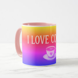 Ich liebe bunte Kaffee  Tasse