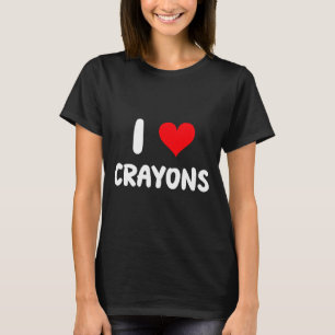 Ich liebe Buntstifte - Herz - Farben Malbücher Sch T-Shirt