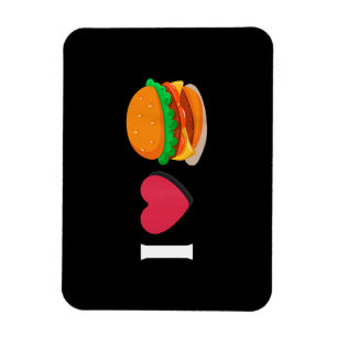 Ich liebe Burger Cheeseburger Ungesunde Ernährung  Magnet