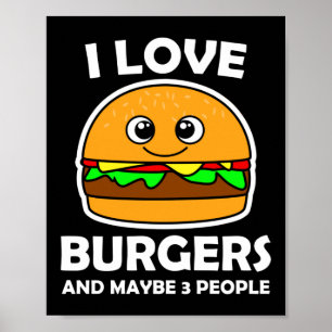 Ich Liebe Burger und vielleicht 3 Personen Poster