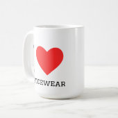 Ich liebe Büro-Outfits Kaffeetasse (Vorderseite Links)