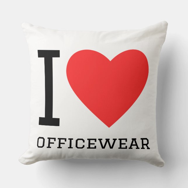 Ich liebe Büro-Outfits Kissen (Vorderseite)