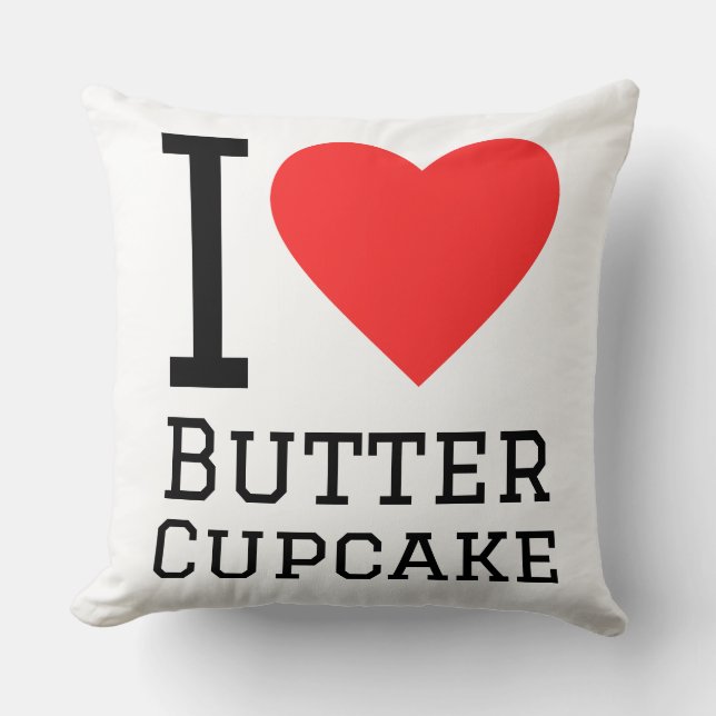 Ich liebe Butter Cupcake  Kissen (Vorderseite)