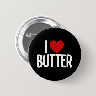 Ich liebe Butter • Ich liebe Butter runder Knopf Button