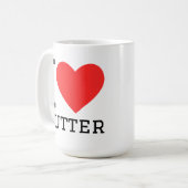 Ich liebe Butter Kaffeetasse (Vorderseite Links)