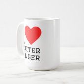 Ich liebe Butterfinger Kaffeetasse (Vorderseite Links)