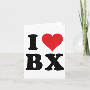 Ich liebe Bx Initialen Ich liebe B.x. Vor- und Nac Karte