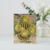 Ich liebe Cactus Postkarte (Stehend Vorderseite)