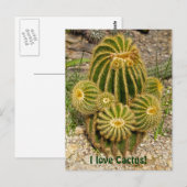 Ich liebe Cactus Postkarte (Vorne/Hinten)
