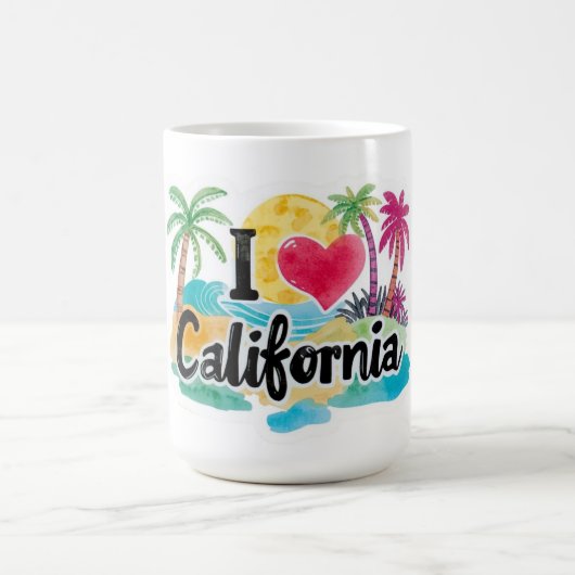 Ich liebe California Kaffeetasse (Mittel)