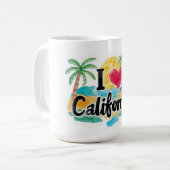 Ich liebe California Kaffeetasse (Vorderseite Links)