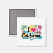 Ich liebe California Magnet (Vorderseite/Rückseite)