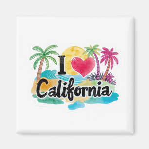 Ich liebe California Magnet