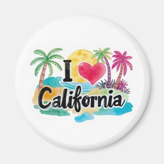Ich liebe California Magnet (Vorne)