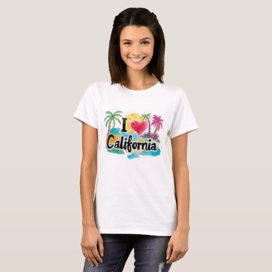 Ich liebe California T-Shirt (Vorne ganz)
